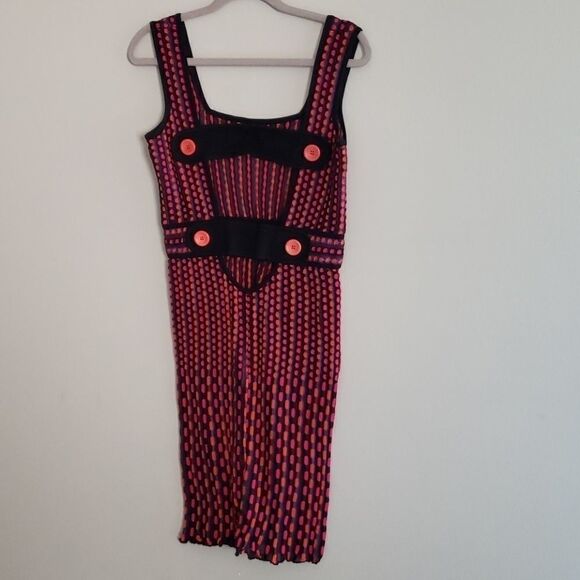 Vintage MISSONI Valentino red and black Polka Dot dress size 8 pinup retro style - Picture 3 of 11